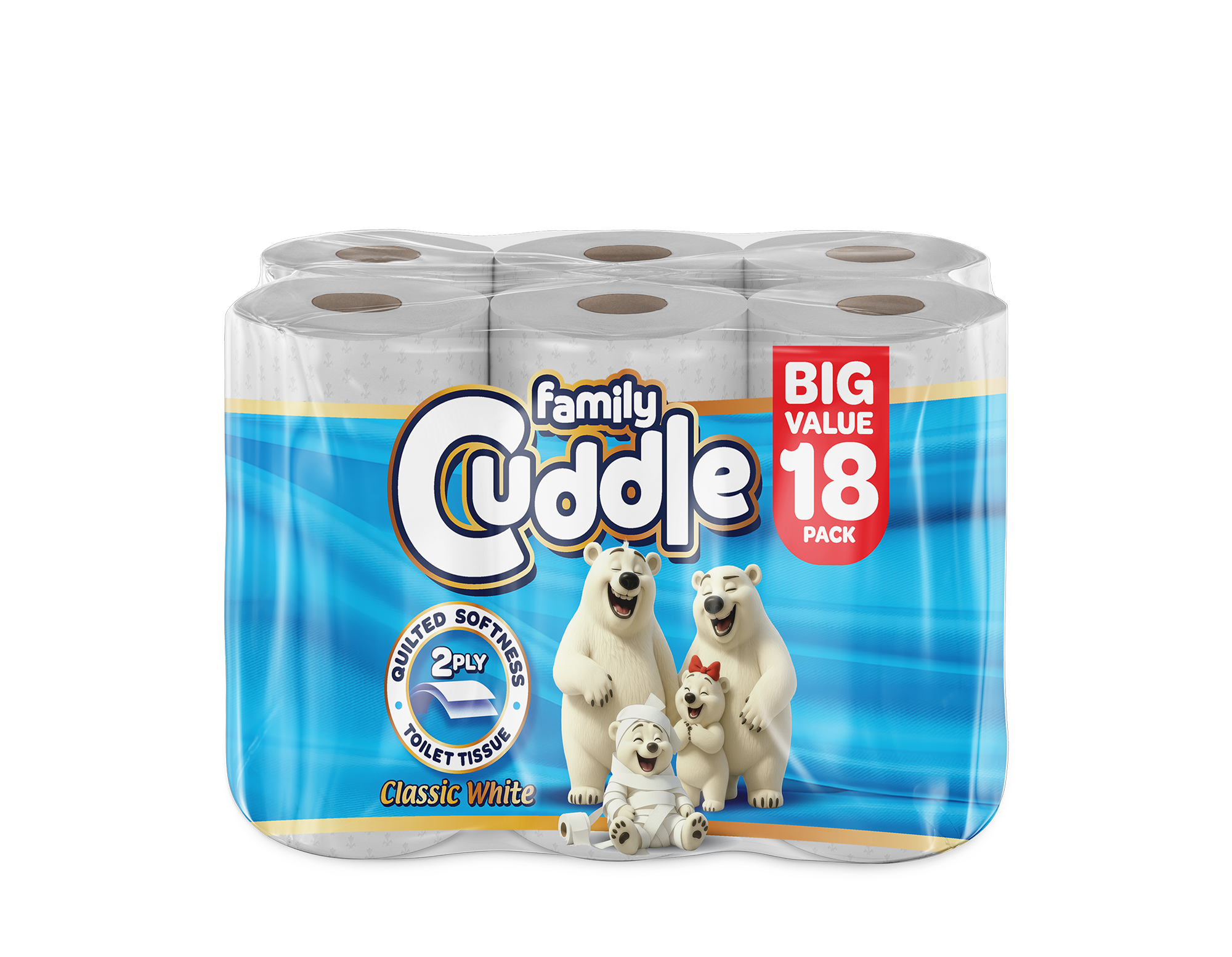 FAMILY CUDDLE 2PLY 18 PACK CLASSIC TOILET TISSUE
