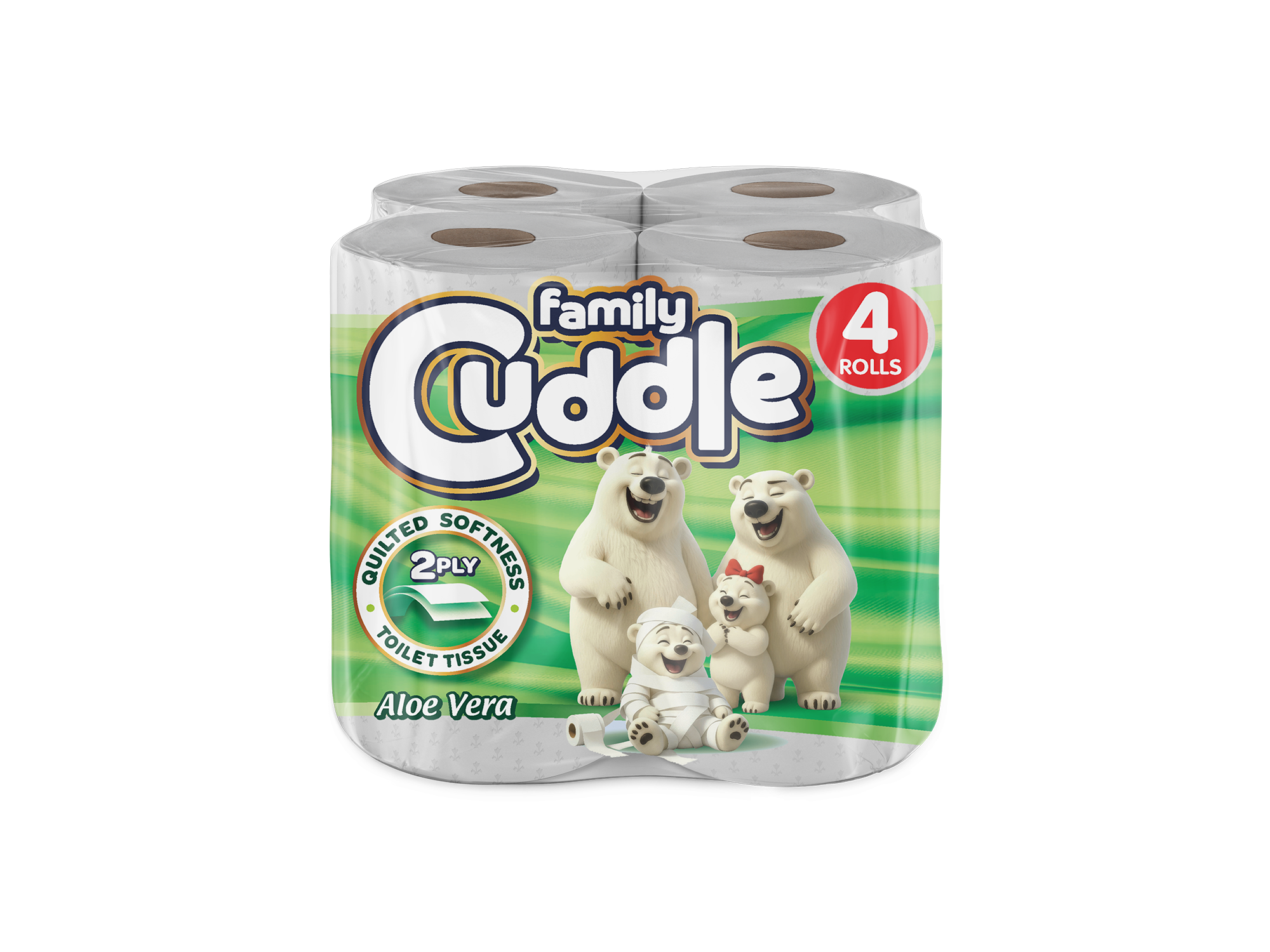 FAMILY CUDDLE 2PLY 4 PACK ALOEVERA TOILET TISSUE