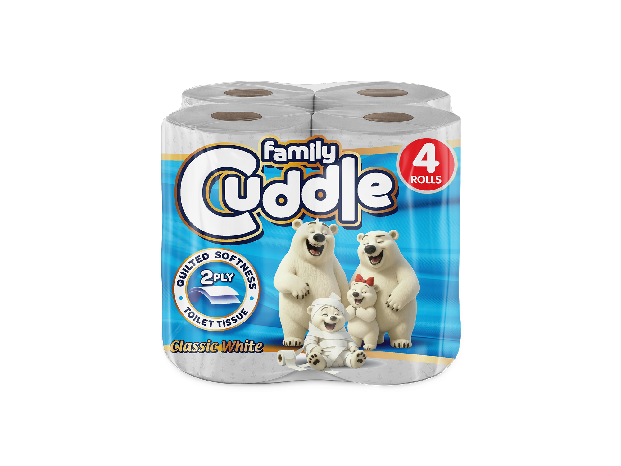 FAMILY CUDDLE 2PLY 4 PACK CLASSIC TOILET TISSUE