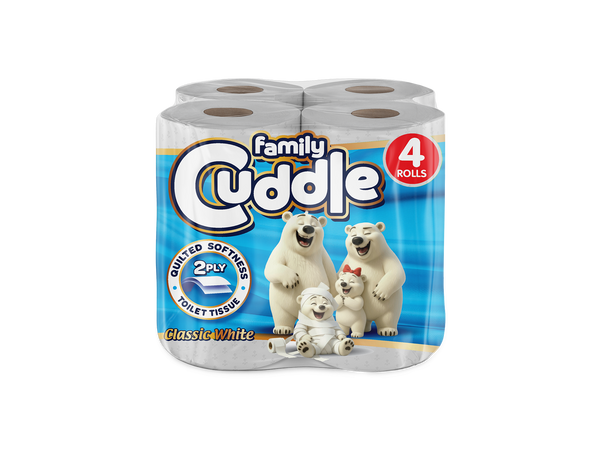 FAMILY CUDDLE 2PLY 4 PACK CLASSIC TOILET TISSUE