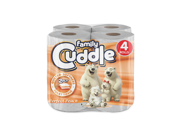 FAMILY CUDDLE 2PLY 4 PACK PEACH TOILET TISSUE