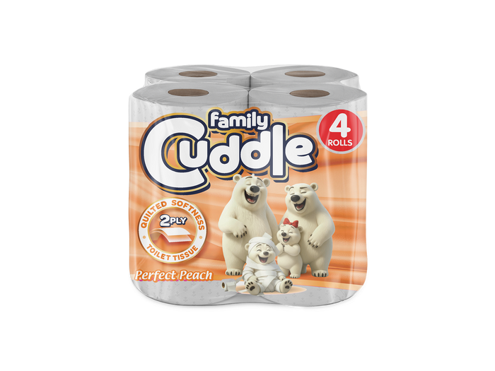 FAMILY CUDDLE 2PLY 4 PACK PEACH TOILET TISSUE