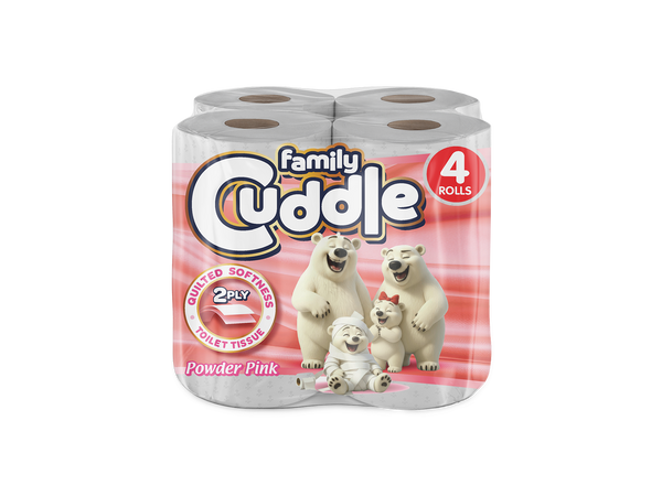 FAMILY CUDDLE 2PLY 4 PACK PINK TOILET TISSUE
