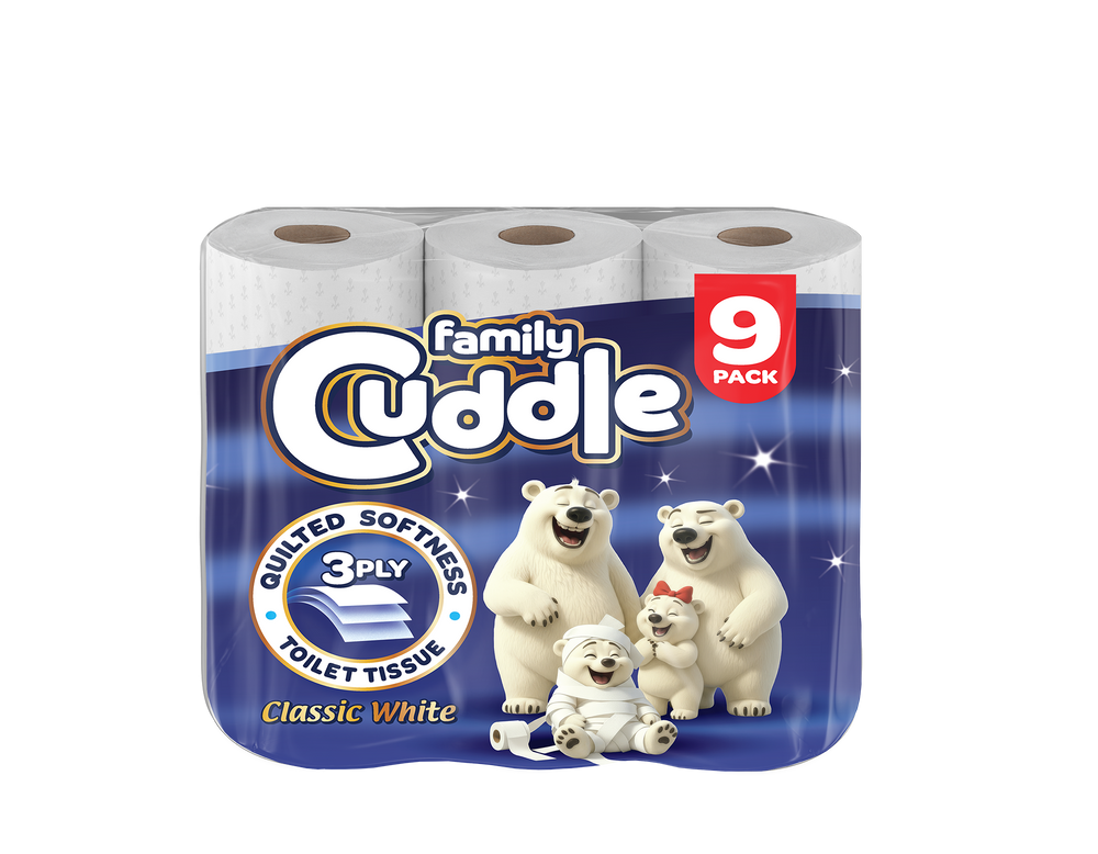 Family Cuddle 3 Ply 9 Pack Classic toilet tissue