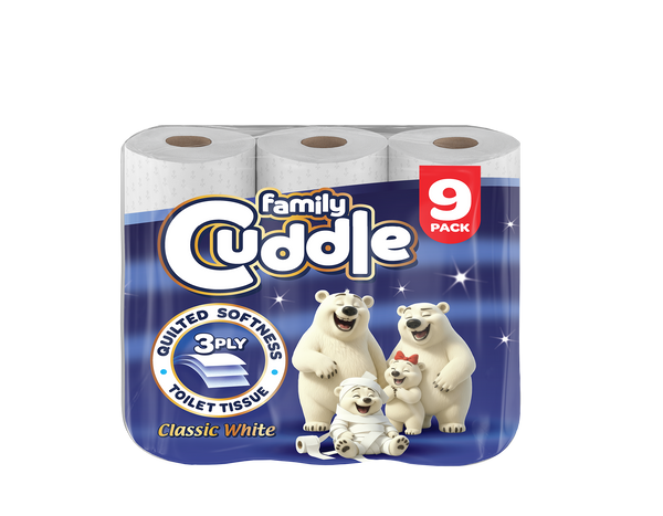 FAMILY CUDDLE 3PLY 9 PACK CLASSIC TOILET TISSUE